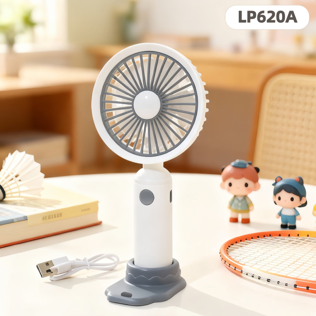 Women portable hand fan with flexible design and USB charging function Bowlift