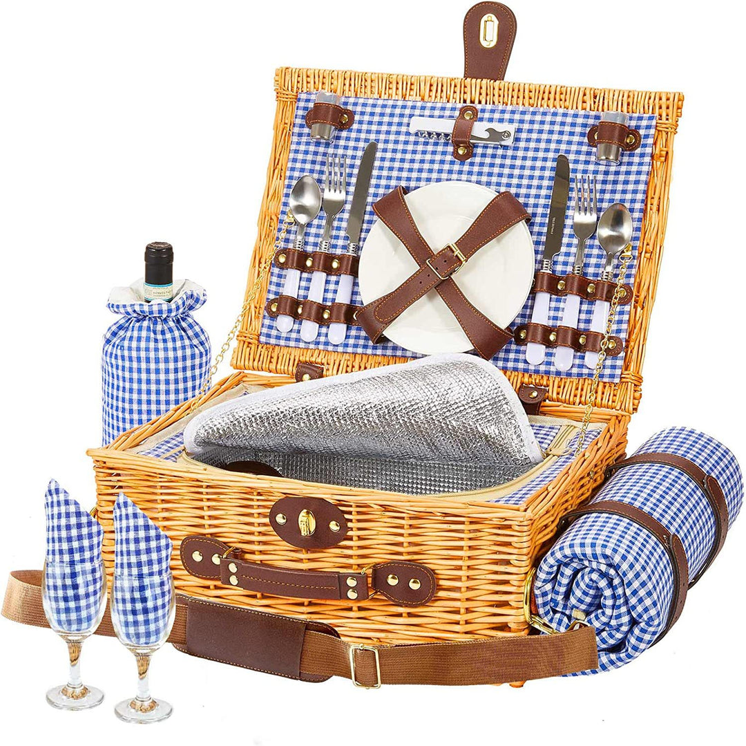 Ladies high-quality picnic basket with classic design Bowlift