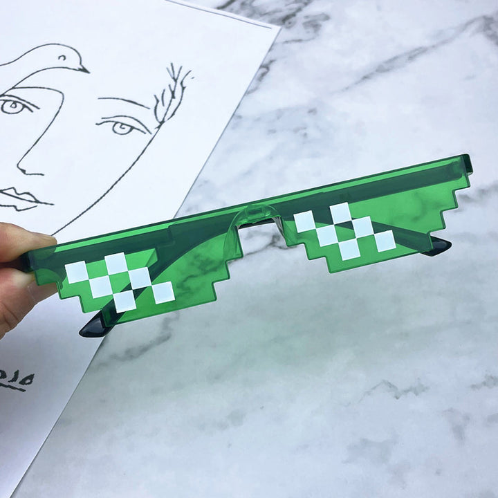 Geometric Pixelated Frame Sunglasses Bowlift