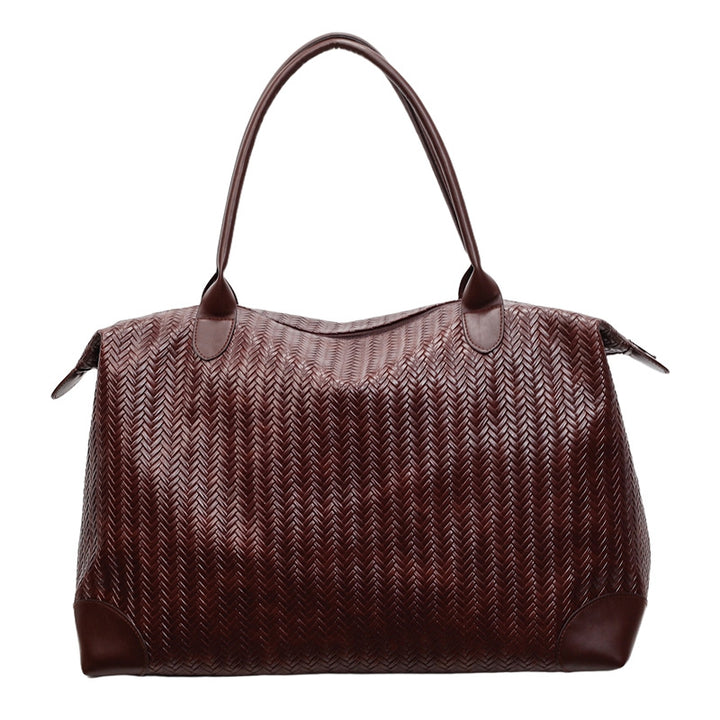 Elegant Tote Bag Made of Woven Synthetic Leather Bowlift
