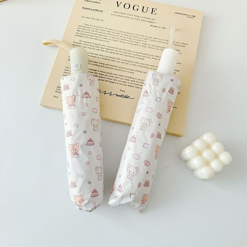 Women's foldable umbrella with playful animal motif Bowlift