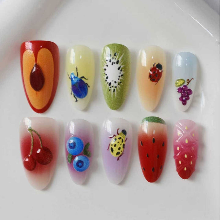 Artistic 3D Fruit Nail Design Bowlift