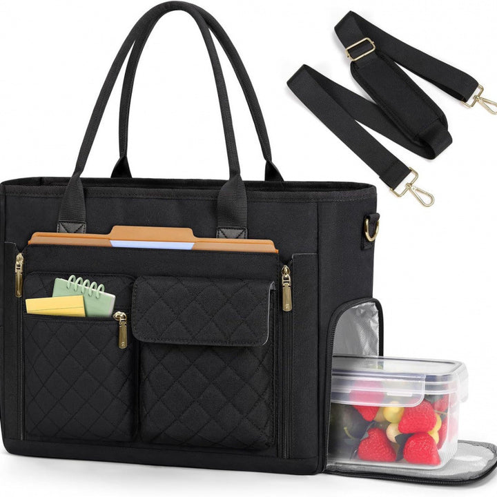 Multifunctional tote bag with structured interior layout and removable compartments Bowlift