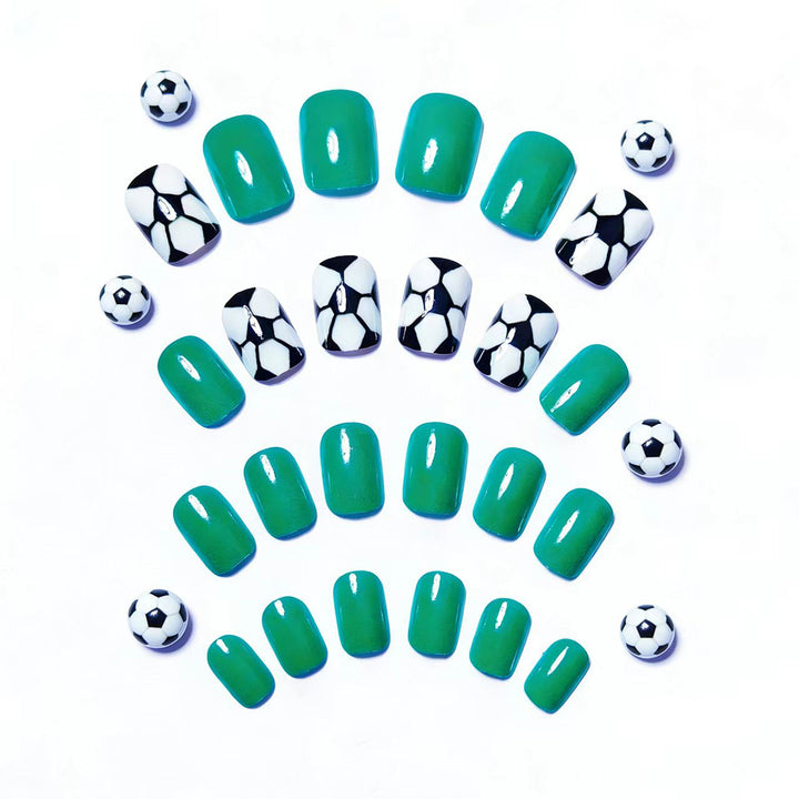 Artificial nails in sporty football design Bowlift