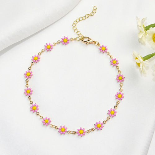 Colorful Floral Chain Bracelet Bowlift
