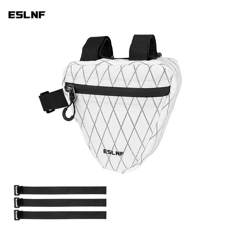 lightweight reflective triangular bicycle frame bag with waterproof zippered pocket Bowlift