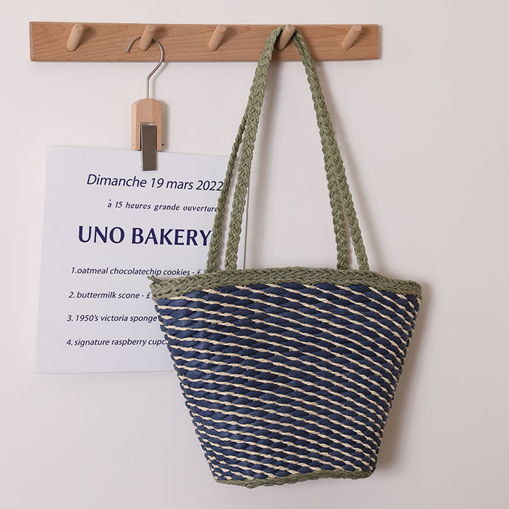 Braided Beach Bag with Wide, Sturdy Handles Bowlift