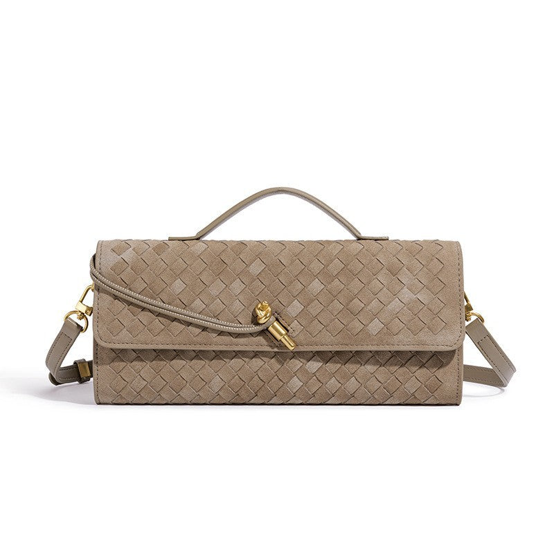 Woven Leather Clutch Bowlift