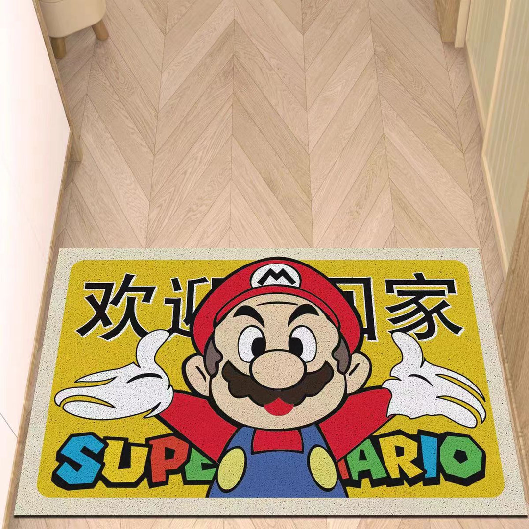 Cartoon Basketball-Themed Area Rug
