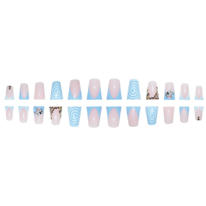 Decorative Star and Swirl Nail Art Extensions Bowlift
