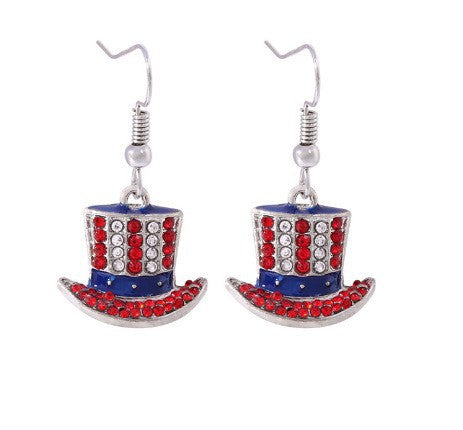 Ladies' statement star earrings with crystal embellishment and enamel coating Bowlift