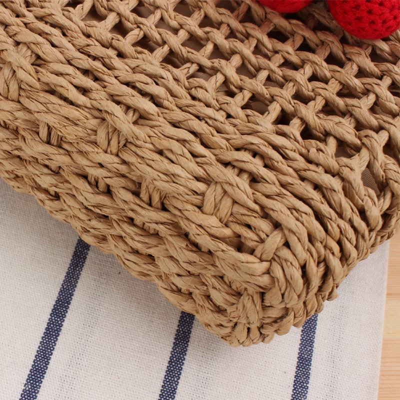 Shoulder bag with handmade fruit motif Bowlift