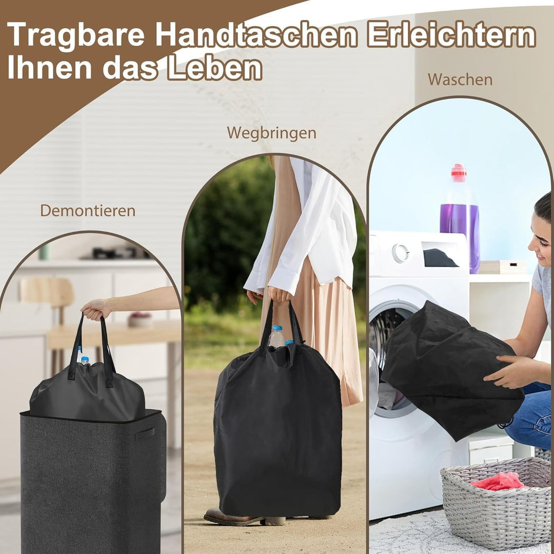 Laundry basket with removable inner bag Bowlift