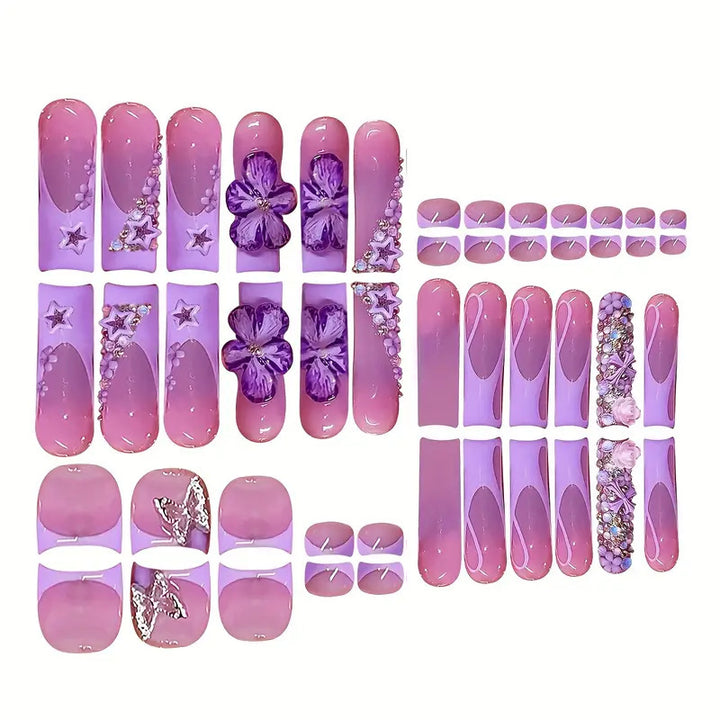 Premium Floral Nail Art Set Bowlift