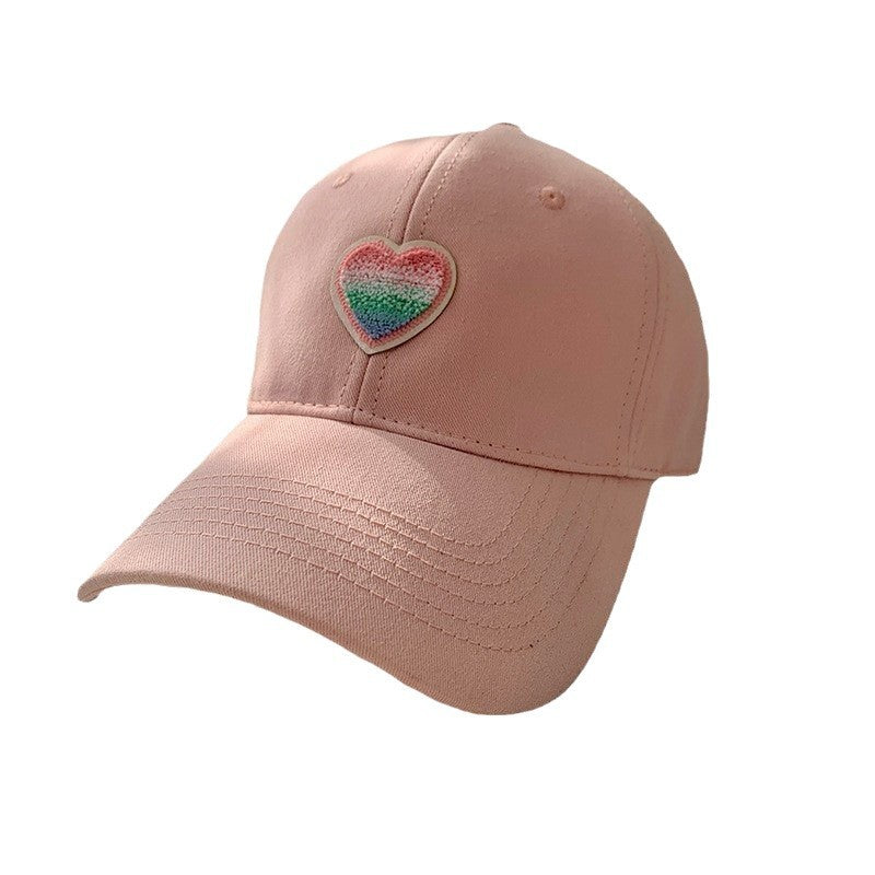 Women's Casual Heart Embroidered Baseball Cap Bowlift