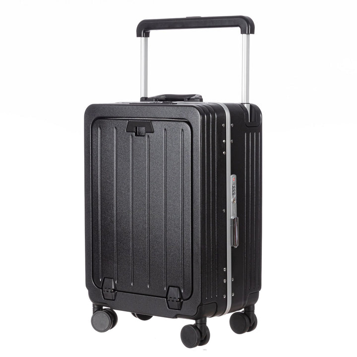 Unisex Compact Aluminum Hard Shell Carry-On Suitcase Bowlift
