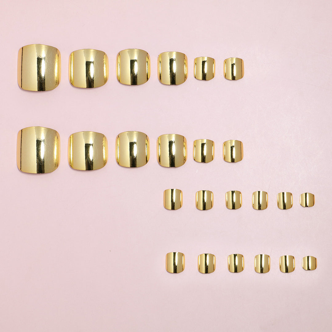 Premium Luxury Metallic Press-On Nail Set Bowlift
