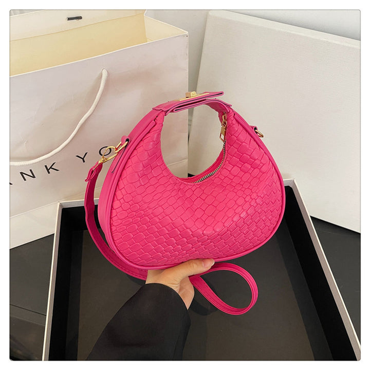 WoTextured Leather Hobo Bag Bowlift