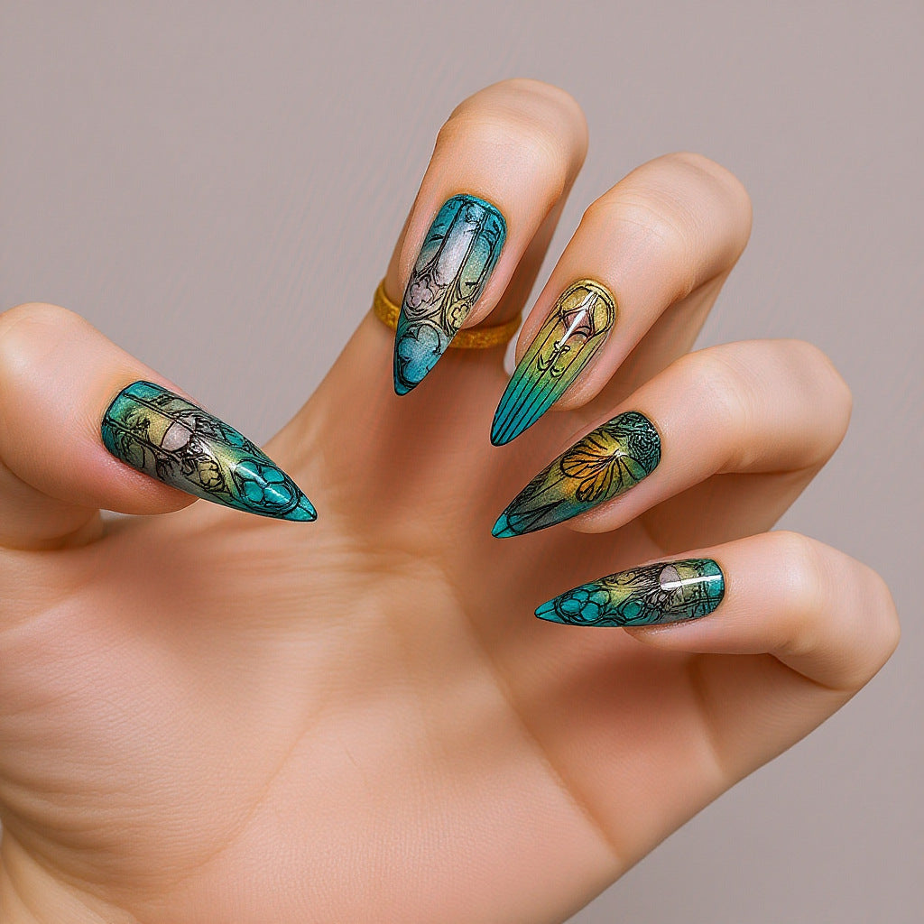Artful Nail Extensions with Elegant Tips Bowlift