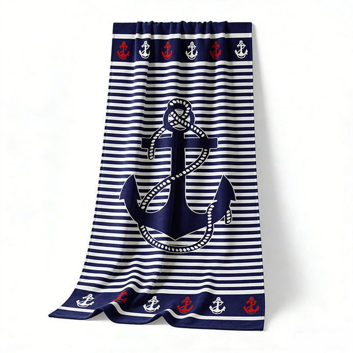 Beach towel with maritime anchor design Bowlift