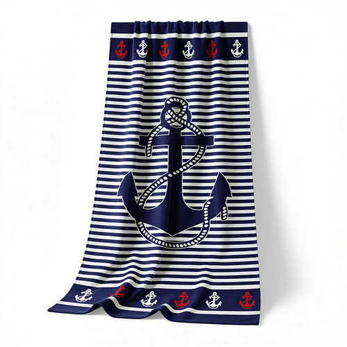 Beach towel with maritime anchor design Bowlift