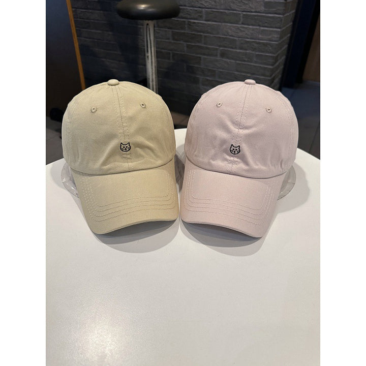 Women's Casual Cat Embroidered Baseball Cap Bowlift