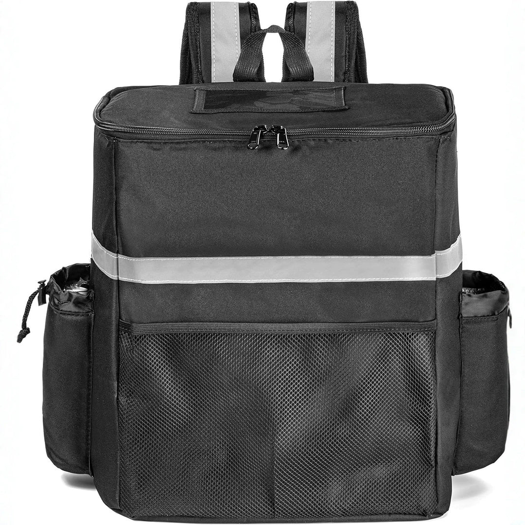 Women's Insulated Pizza Delivery Bag with Drink Holders and Reflective Elements Bowlift