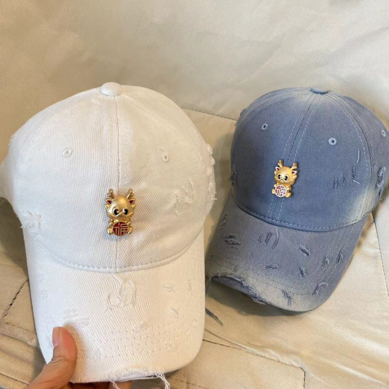Women's Fun Embroidered Baseball Cap Bowlift