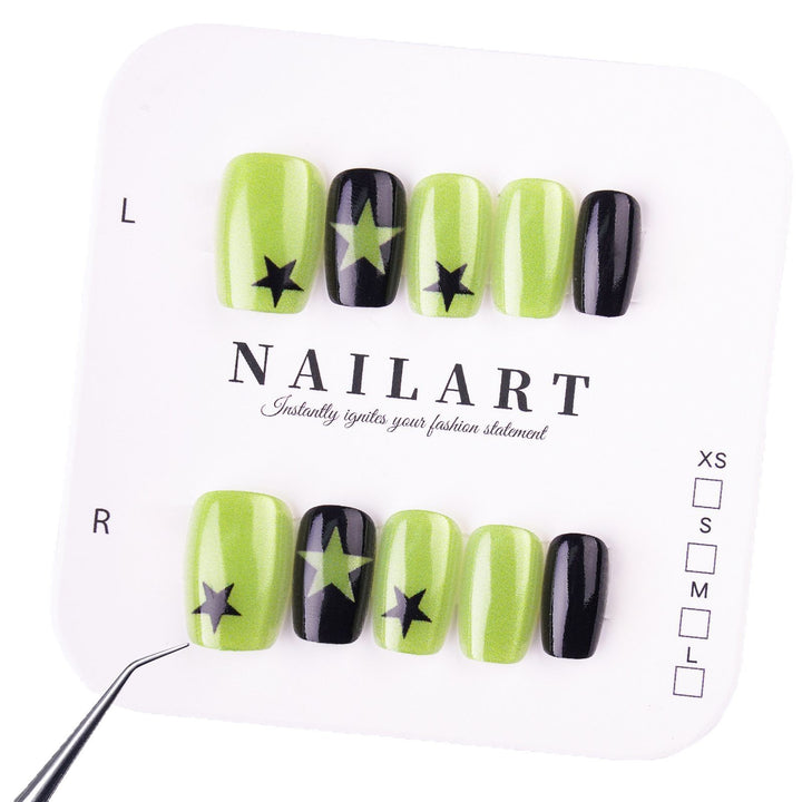 Creative Art Nails with Sparkling Star Designs Bowlift