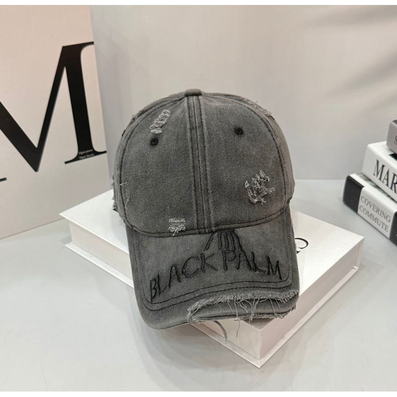 Women's Distressed Cotton Baseball Cap Bowlift 1784083899