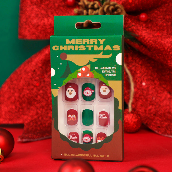 Christmas nail art with festive design Bowlift