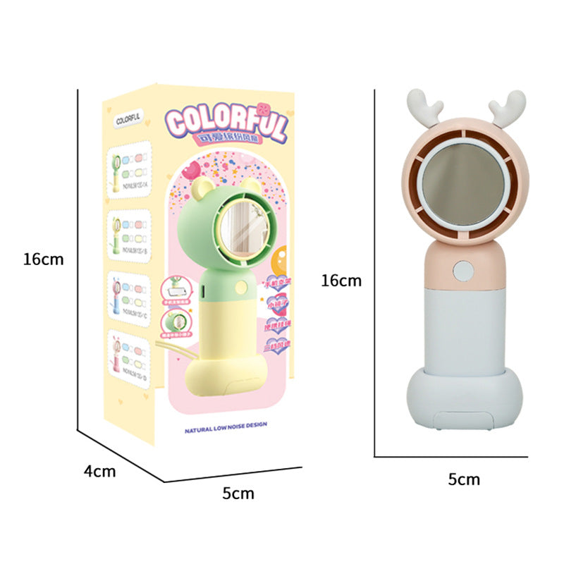 Women portable hand fan with cute cat ears design Bowlift