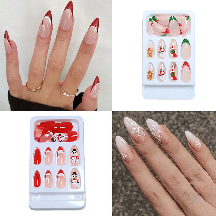 Artistic Glitter Press-On Nail Set Bowlift