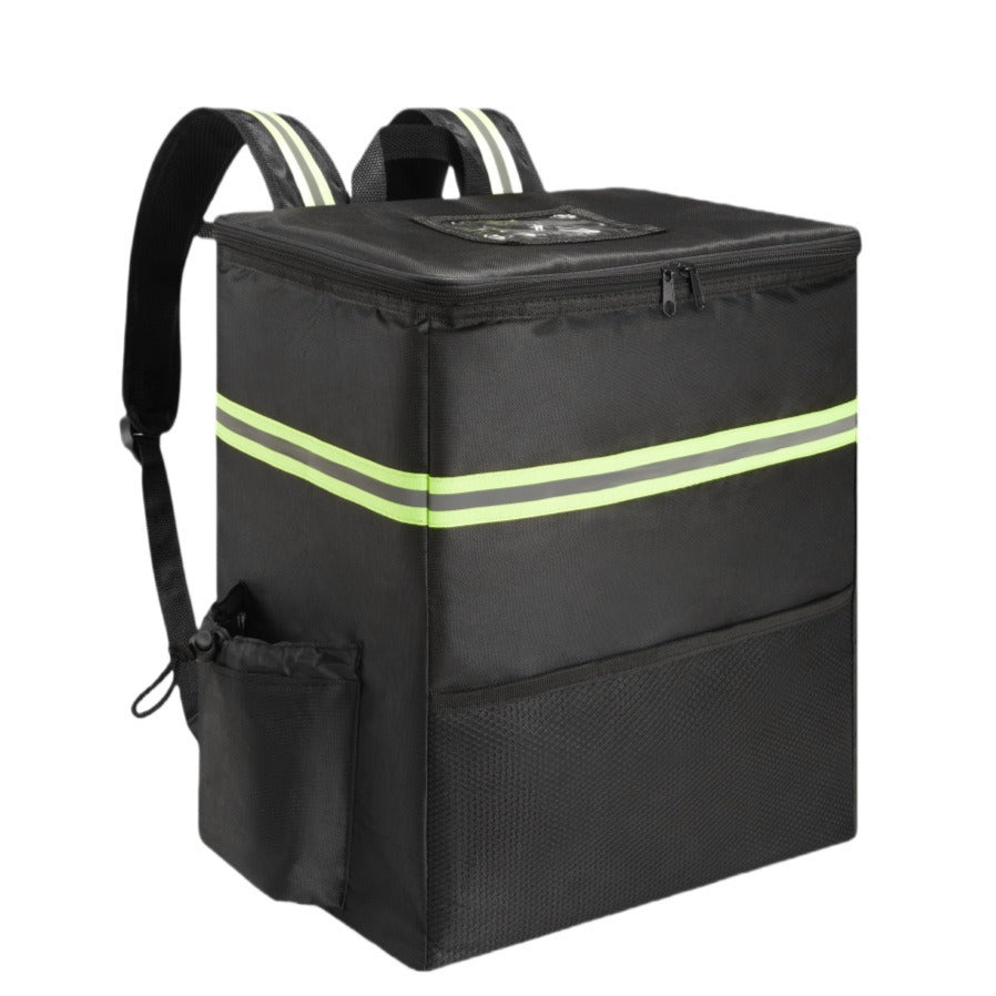 Unisex nan insulated delivery backpack with thermal insulated box, reflective stripes and extra sturdy bottom Bowlift
