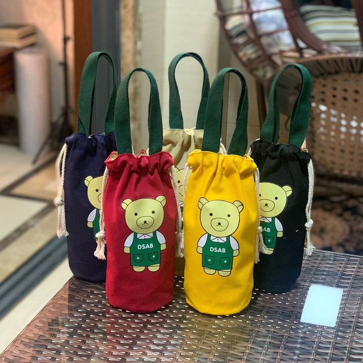 Kids' Cute Bear-Themed Water Bottle Sleeve Bowlift