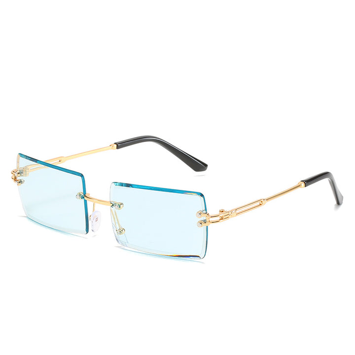 Women's stylish sunglasses with unique rectangular frame and sparkling details Bowlift