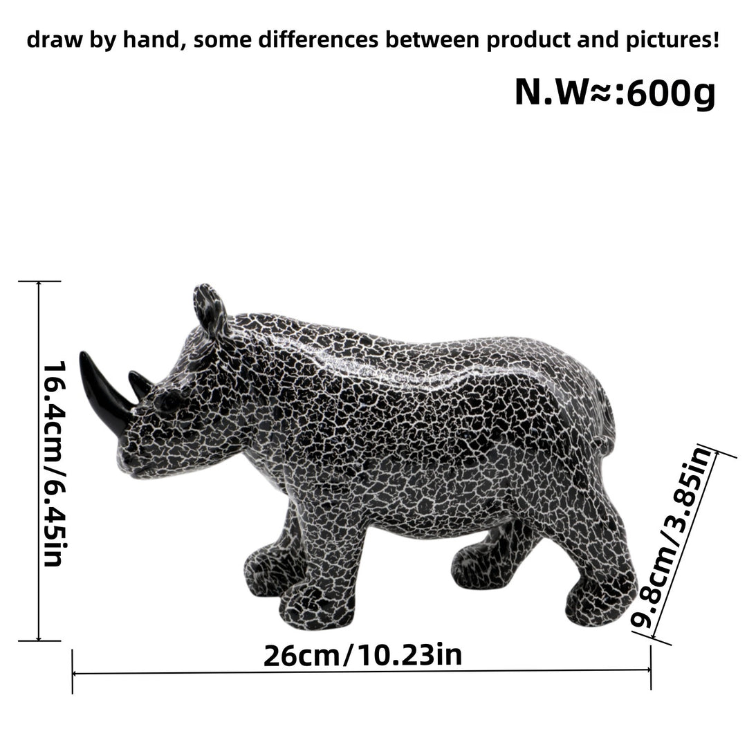 Artistic Rhino Figure Bowlift