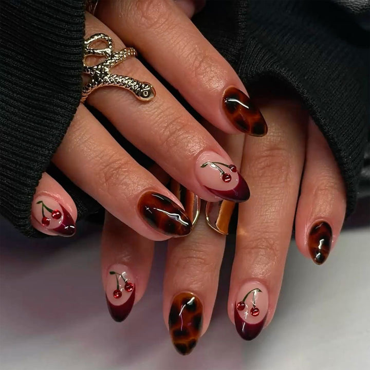 Creative Nail Art in Cherries Design Bowlift