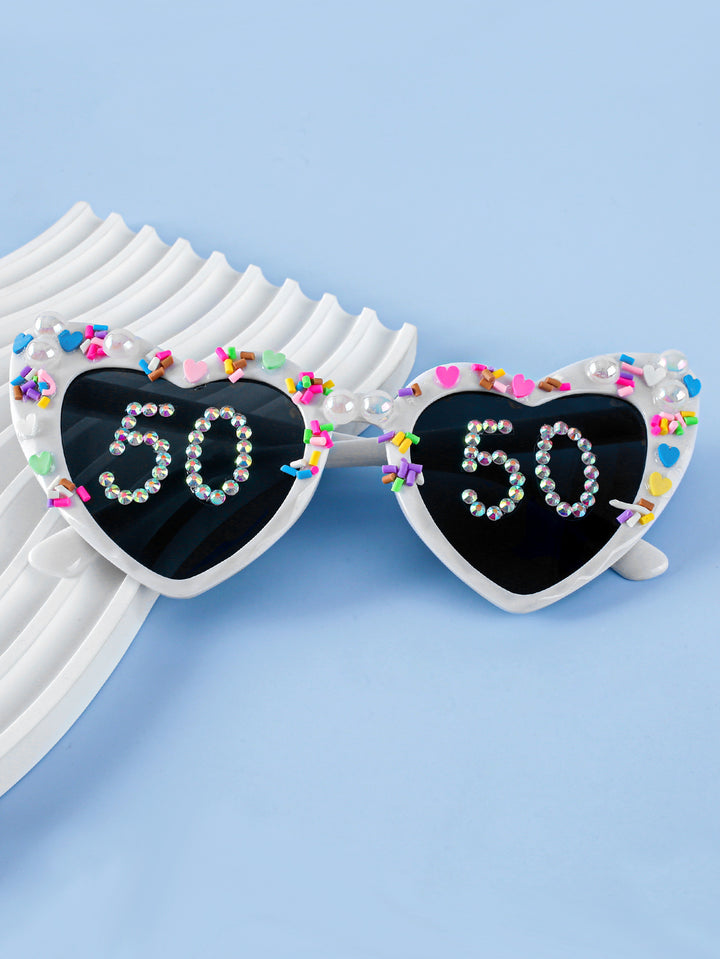 Decorative Celebration Heart-Shaped Sunglasses Bowlift