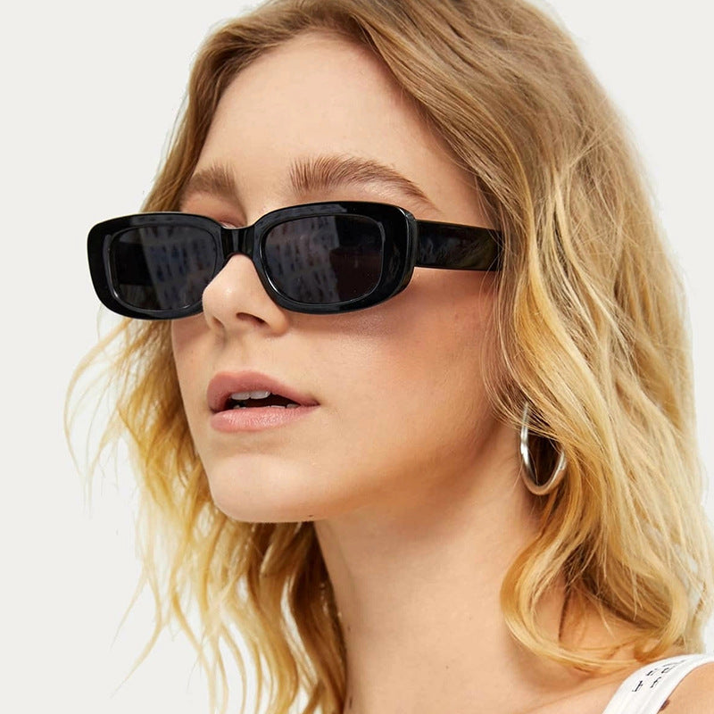 Women's fashionable rectangular sunglasses with adjustable nose pads Bowlift
