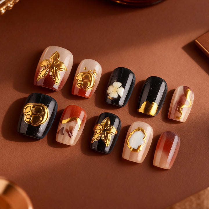 Gothic Themed Nail Art Set Bowlift
