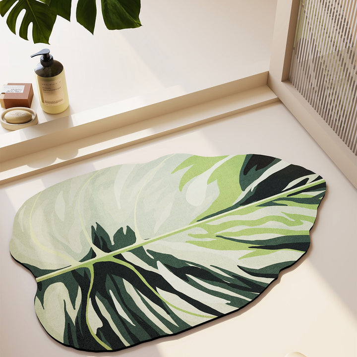 Abstract Leaf Design Area Rug