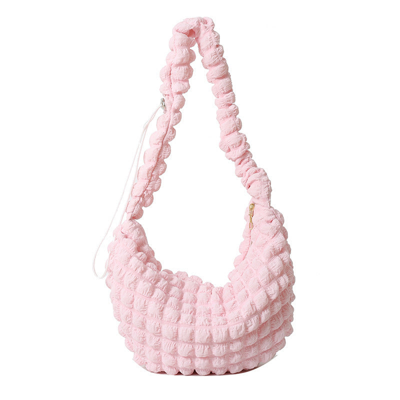 WoTextured Fabric Hobo Bag Bowlift