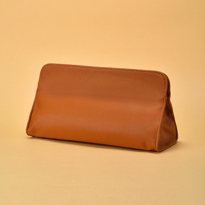 Textured Leather Cosmetic Pouch Bowlift