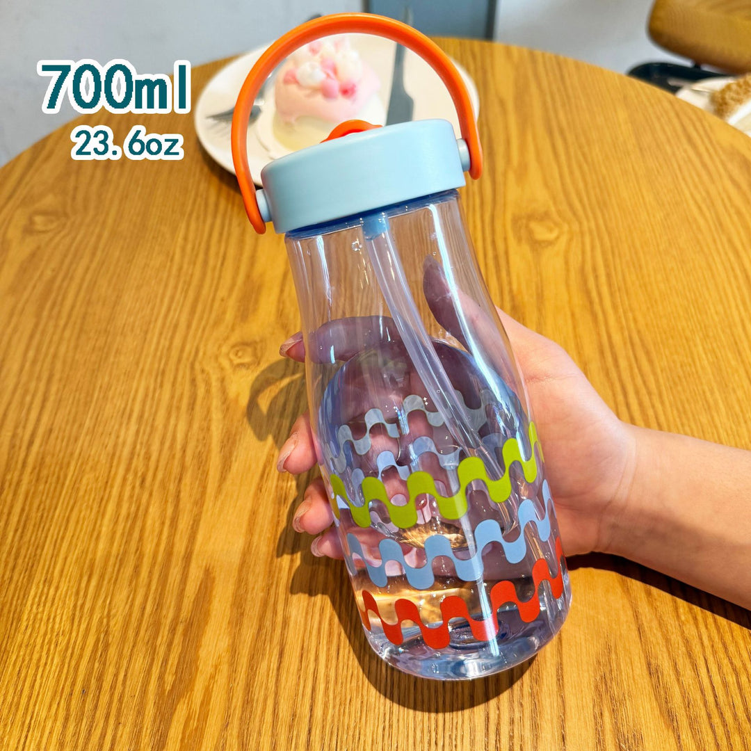 Women's Creative Water Bottle with Silicone Carrying Strap Bowlift