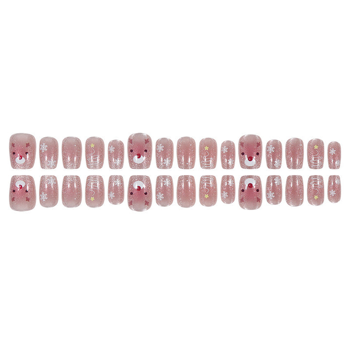 Glittery Holiday-Themed Press-On Nails Bowlift