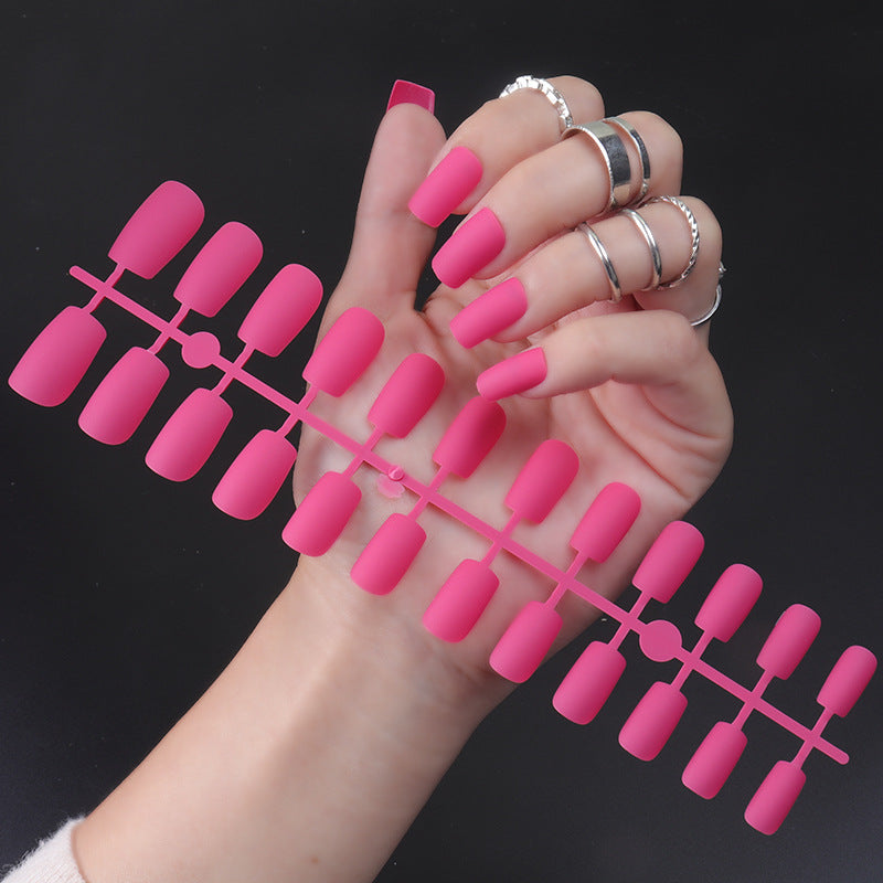 Matte Finish Long Stiletto Press-On Nails Bowlift