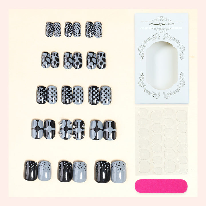 Elegant Press-On Nail Sets with Artistic Patterns Bowlift