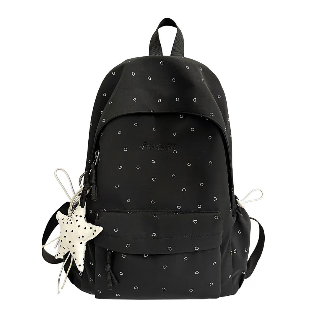 Backpack with Unique Heart Applications and Practical Structure Bowlift