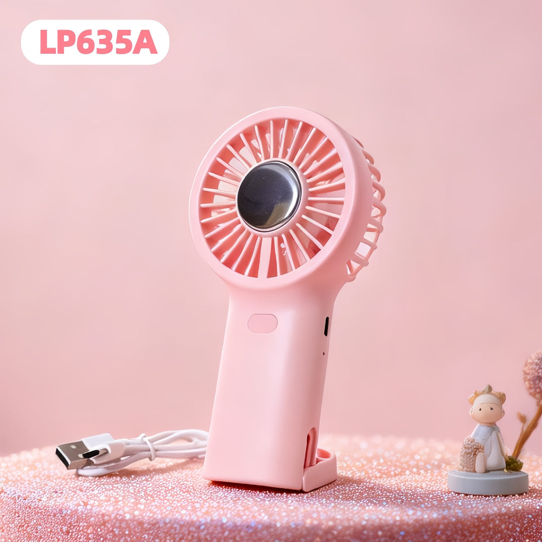 Ladies portable USB hand fan with hair protection function Bowlift